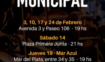 NUEVO CRONOGRAMA DE PRESENTACIONES DE LA ORQUESTA MUNICIPAL